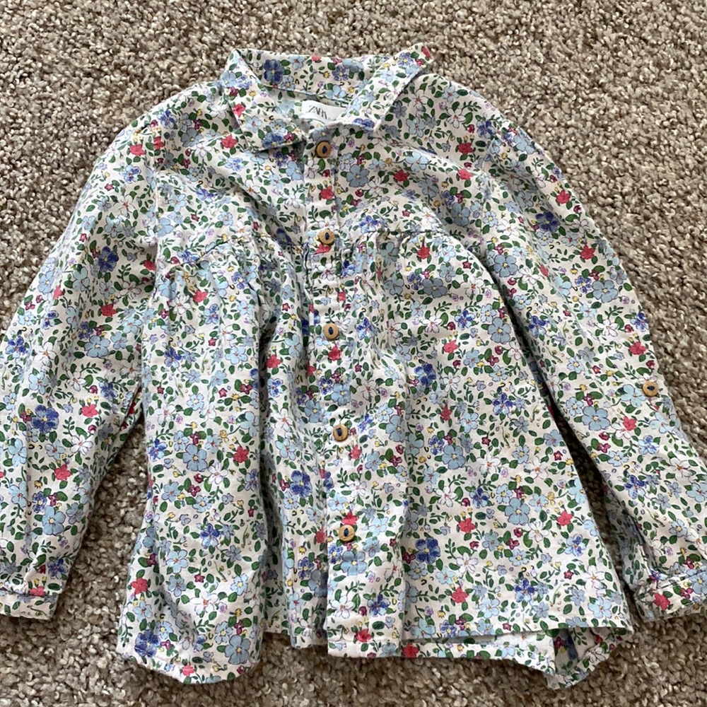 Zara floral toddler top